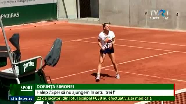 Simona Halep, înaintea finalei de la Roland Garros 