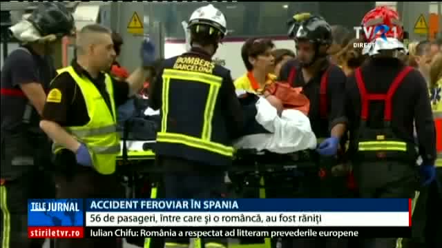 Accident feroviar în Spania. O româncă a fost rănită
