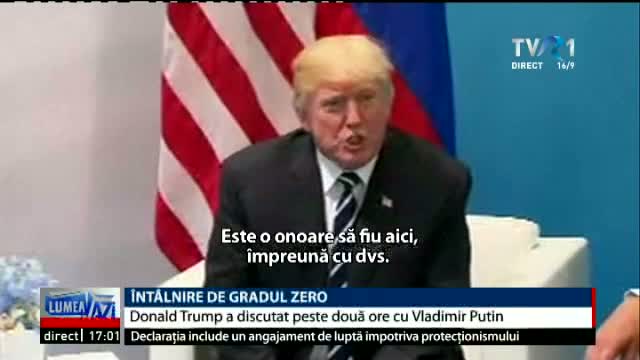 Întrevedere Trump -Putin la Summitul G20. Analiză la Lumea Azi de Cristian Diaconescu 
