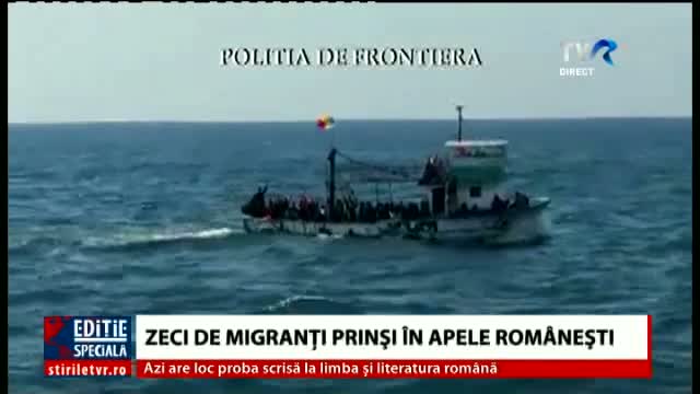 Zeci de migranți prinși în apele românești