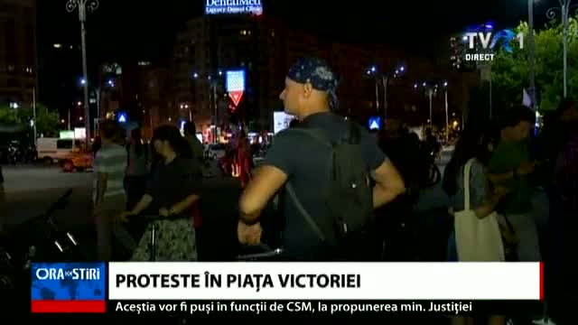 Proteste în Piața Victoriei - Ora de Știri