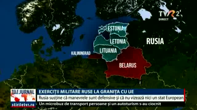 Exerciții militare ruse la granița cu UE