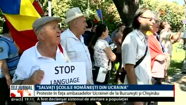 Proteste în fața ambasadelor Ucrainei din București și Chișinău 