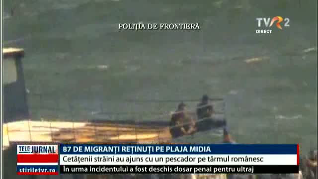 Zeci de migranți reținuți pe plaja Midia