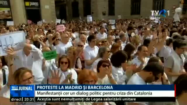 Proteste la Madrid și Barcelona