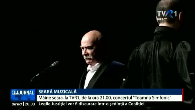 Concertul Toamna Simfonic, cu Tudor Gheorghe, pe TVR 1