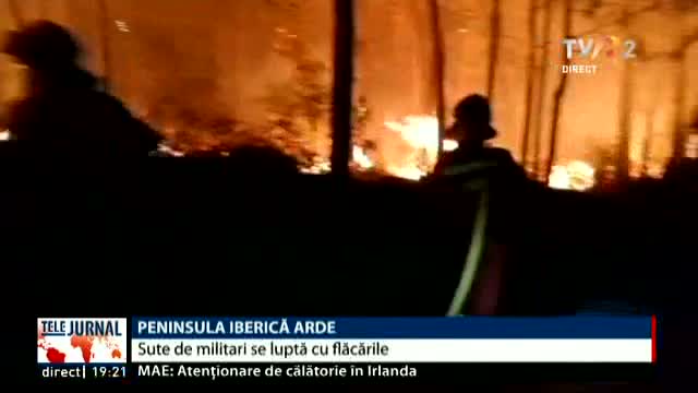 Peninsula Iberică arde 