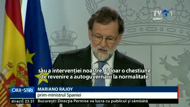 Declarația premierului Mariano Rajoy