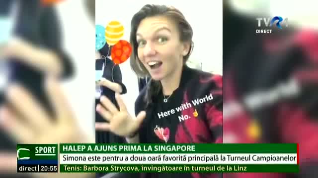 Simona Halep a ajuns prima la Singapore pentru Turneul Campioanelor 