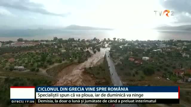 Ciclonul din Grecia vine în România