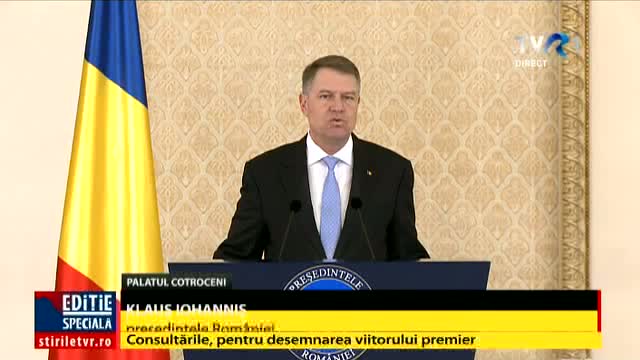Președintele Klaus Iohannis: Desemnez persoana propusă de PSD, pe doamna Dăncilă 