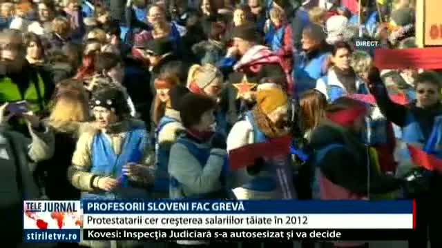 Profesorii sloveni fac grevă 