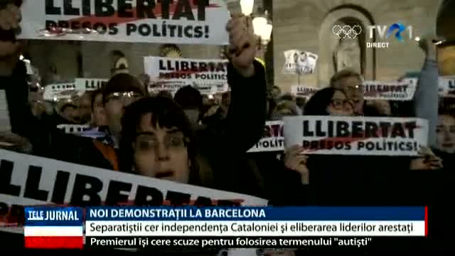Noi demonstrații la Barcelona