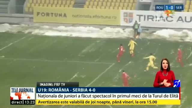 U19: România - Serbia  4 - 0