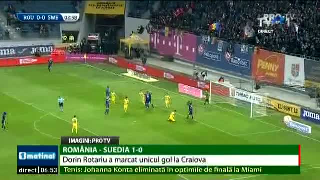 România-Suedia 1-0 