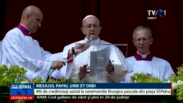 Mesajul papal Urbi et Orbi 