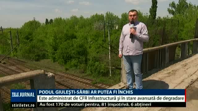 Podul Giulești-Sârbi ar putea fi închis