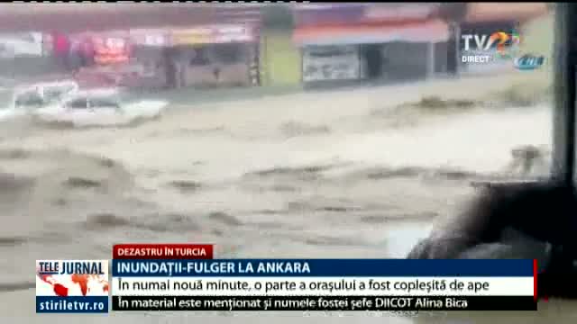 Inundații-fulger la Ankara