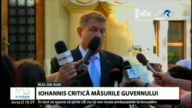 Președintele Klaus Iohannis despre blocarea declarației comune a UE pe tema Ierusalimului