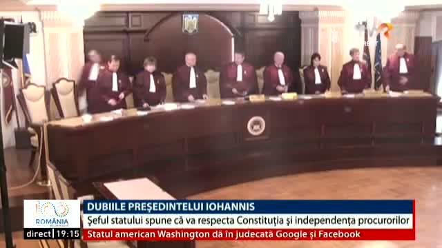 Președintele Iohannis spune că va respecta Constituția și independența procurorilor 