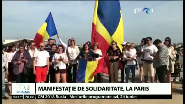 Manifestație de solidaritate, la Paris
