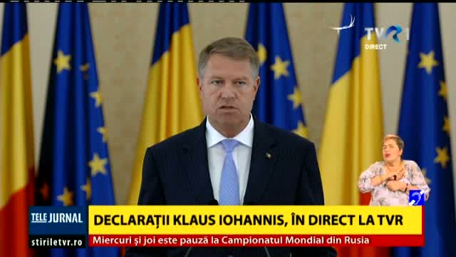Klaus Iohannis, declarație