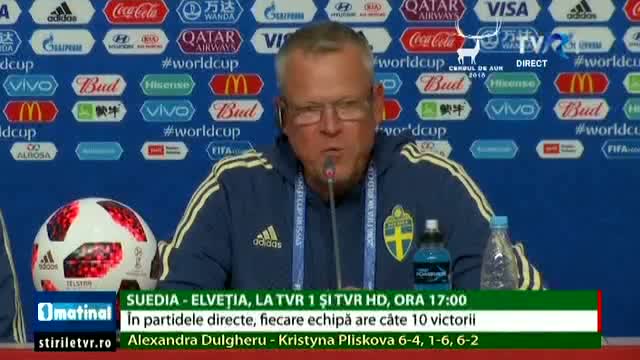 Meciul Suedia-Elvetia, la TVR1