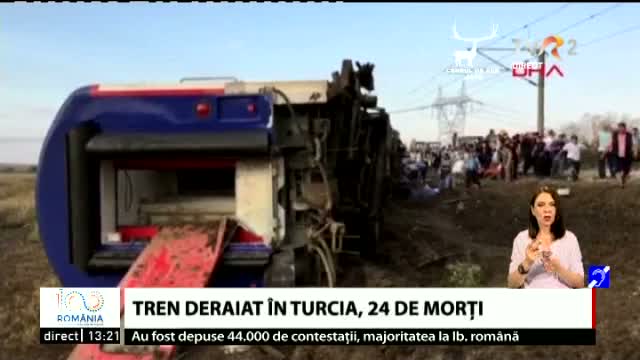 Tren deraiat în Turcia