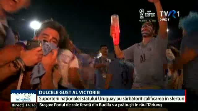 Suporterii uruguayeni au sărbătorit victoria 