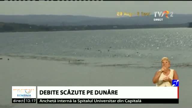 Debite scăzute pe Dunăre
