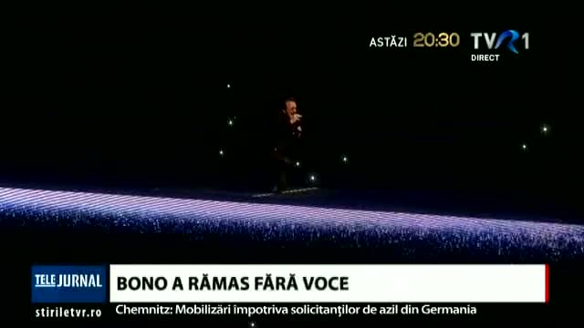 Bono a rămas fără voce