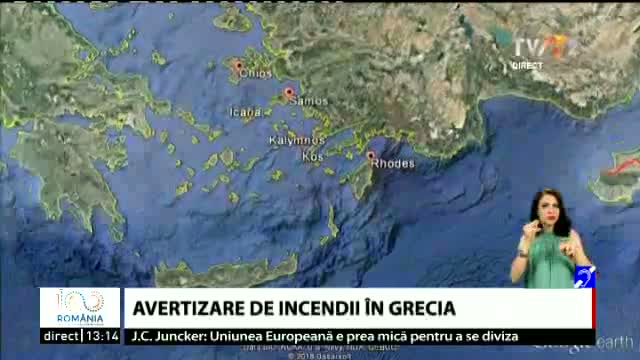 Avertizare de incendii în Grecia