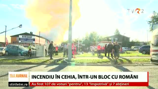 Incendiu în Cehia, într-un bloc cu români 