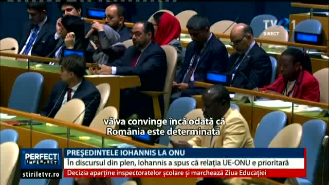 Iohannis, discurs  la ONU