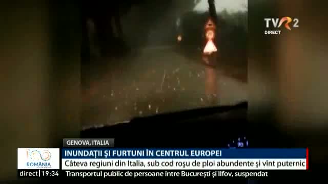 Inundații și furtuni în centrul Europei 