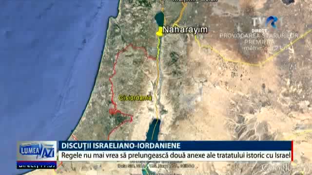 LUMEA AZI Discuții israeliano-iordaniene 
