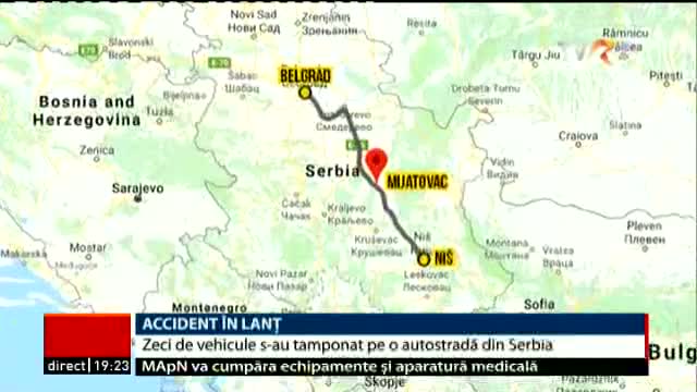 Accident în lanț în Serbia