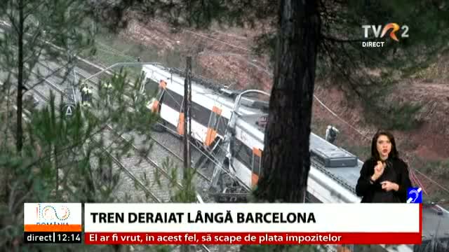 Tren deraiat la Barcelona