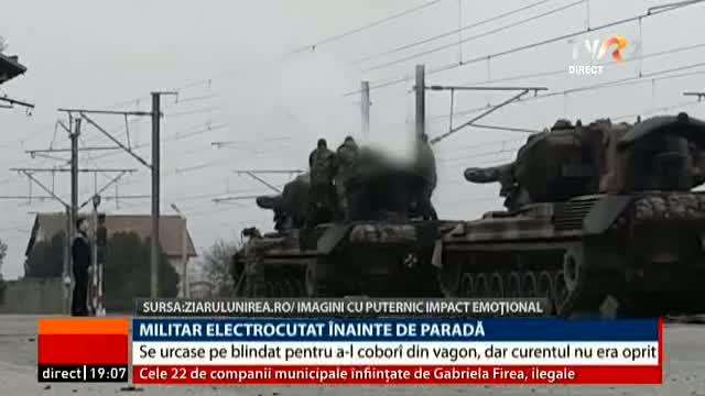 Militar electrocutat înainte de paradă