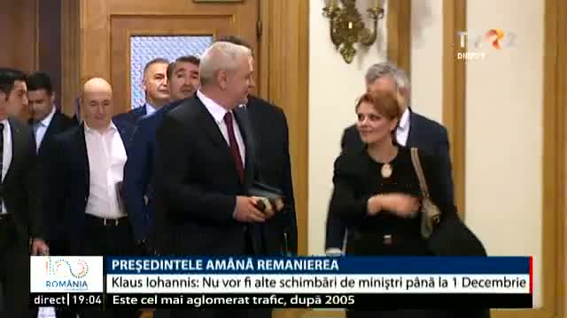 Președintele Iohannis amână remanierea 