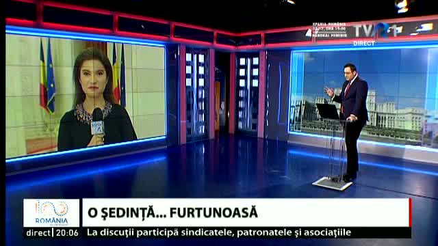 Andreea Dumitrescu transmite pentru Telejurnal 20.00