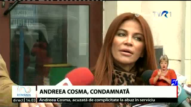 Andreea Cosma, condamnată
