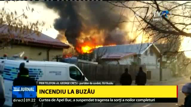 Incendiu la Buzău