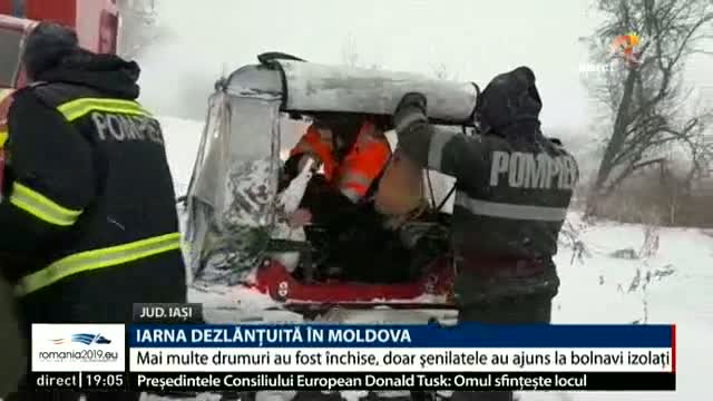 Iarnă dezlănțuită în Moldova 