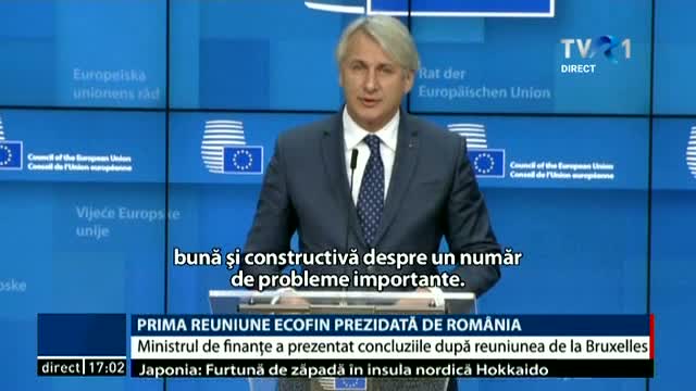 Prima reuniune ECOFIN prezidată de România