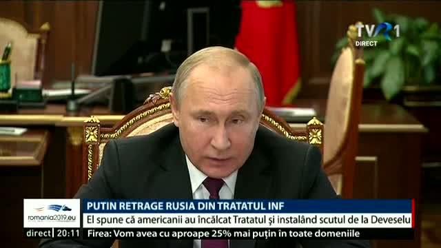 Putin retrage Rusia din tatatul INF 