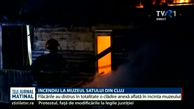 Incendiu la Muzeul Satului din Cluj