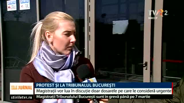 Protest la Tribunalul București 
