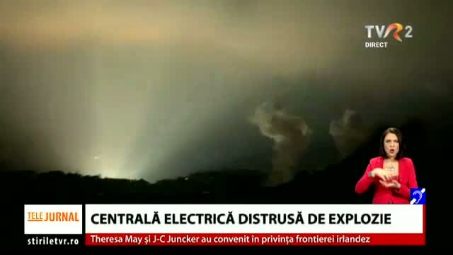 Centrală electrică distrusă de explozie