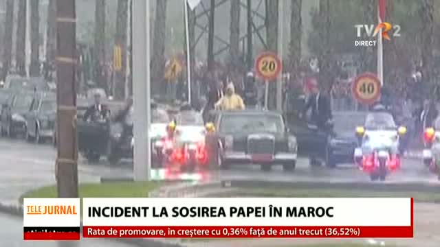 Incident la sosirea Papei în Maroc